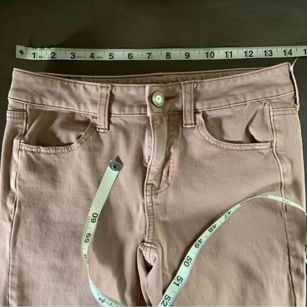 AMERICAN EAGLE Women’s Hi Rise Jegging 360 Super Stretch Light Mauve Pink Size 4 - Picture 13 of 15